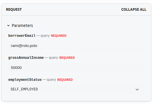 Modify sample request parameters