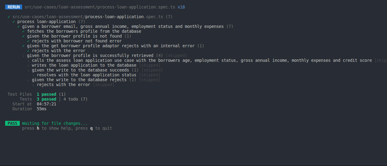 3rd Passing `Apply for Loan` unit test